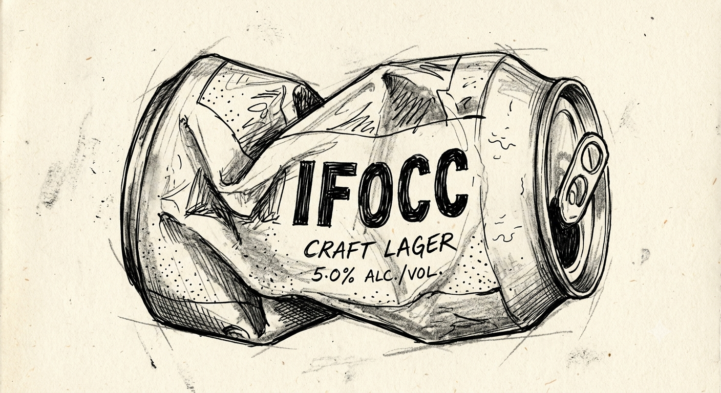 IFOCC Craft Lager Can Sketch
